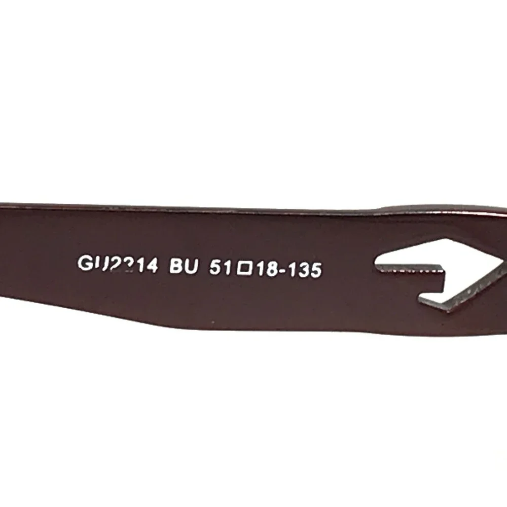 Guess Eyeglasses Frames GU2214 BU Red Rectangular Full Rim 51-18-135